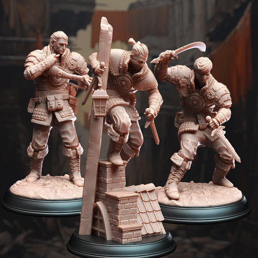 Bandit Thugs - Dusty Dirks 32mm Resin Miniature D&D 3D Print DND Fantasy