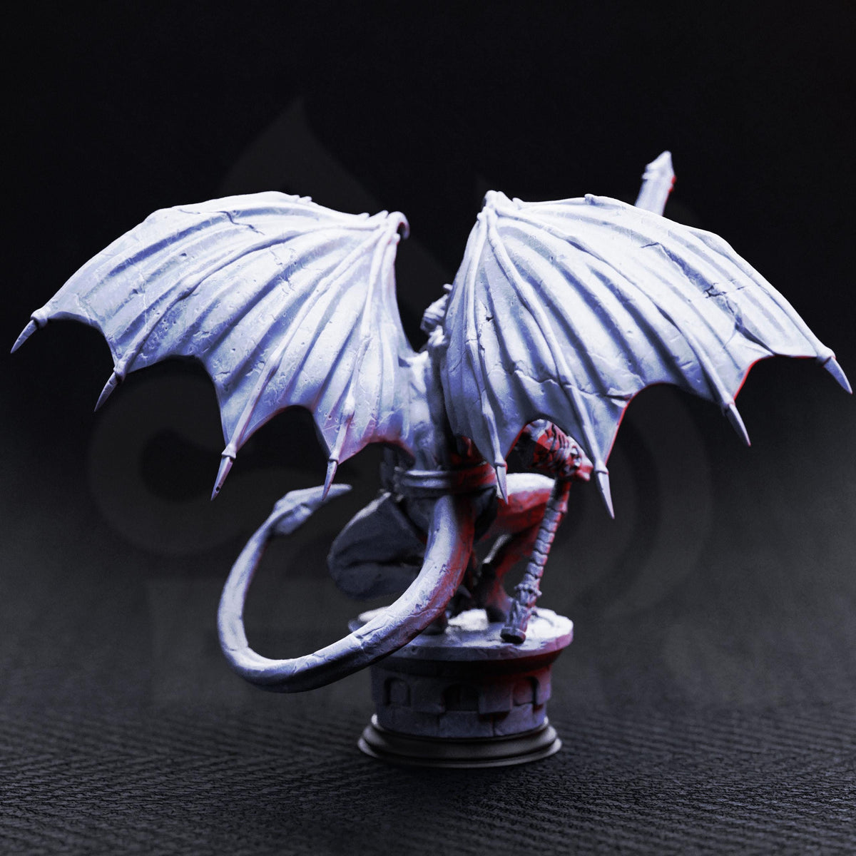 Bell Tower Gargoyle 32mm Resin Miniature D&D 3D Print DND Vampire