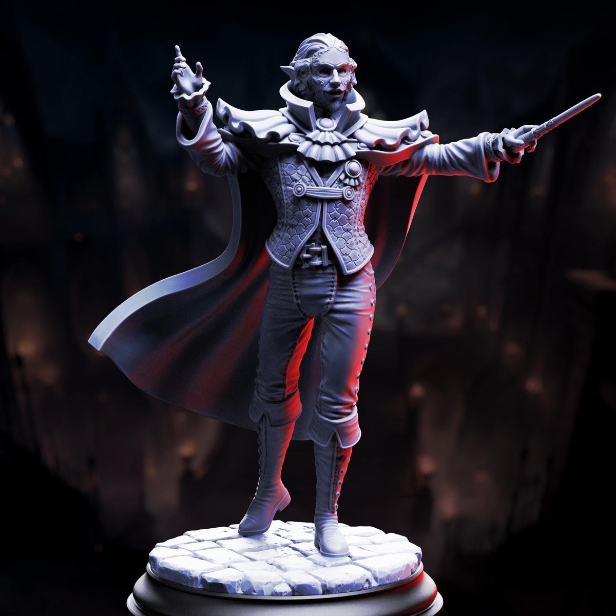 Vampiric Virtuoso - Ferdinand Vandame 32mm Resin Miniature D&D 3D Print DND Vampire