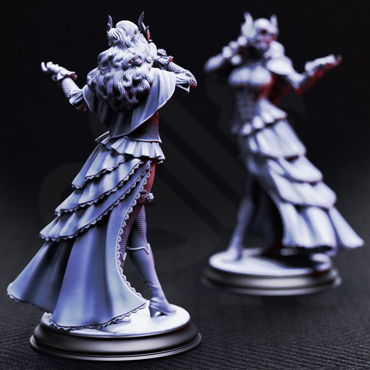 Vampire Courtesan - Carmine Duvall 32mm Resin Miniature D&D 3D Print DND Vampire