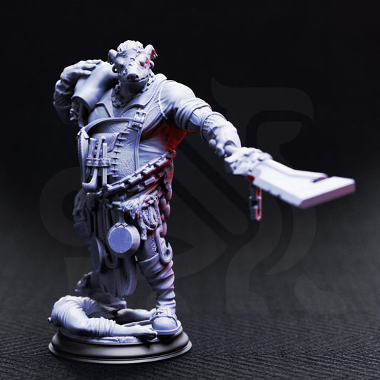 Half-Orc Chef - Gunthrak Destraz 32mm Resin Miniature D&D 3D Print DND Vampire