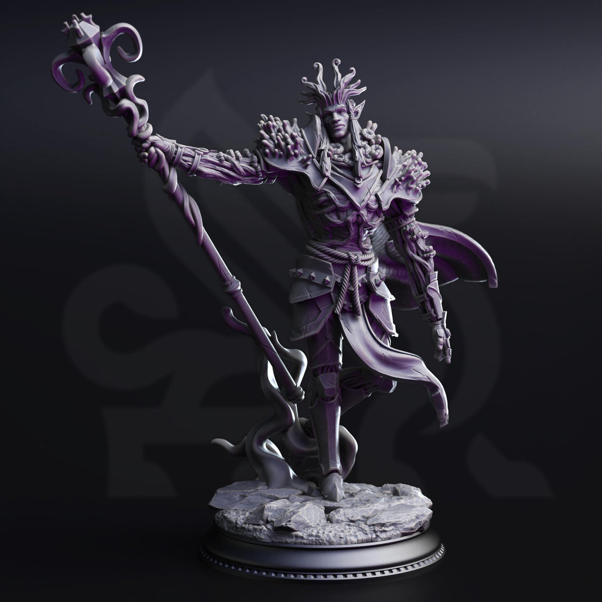 Myconid Drow Servants - The Blessed of Vaezirak 32mm Resin Miniature D&D 3D Print DND Moon