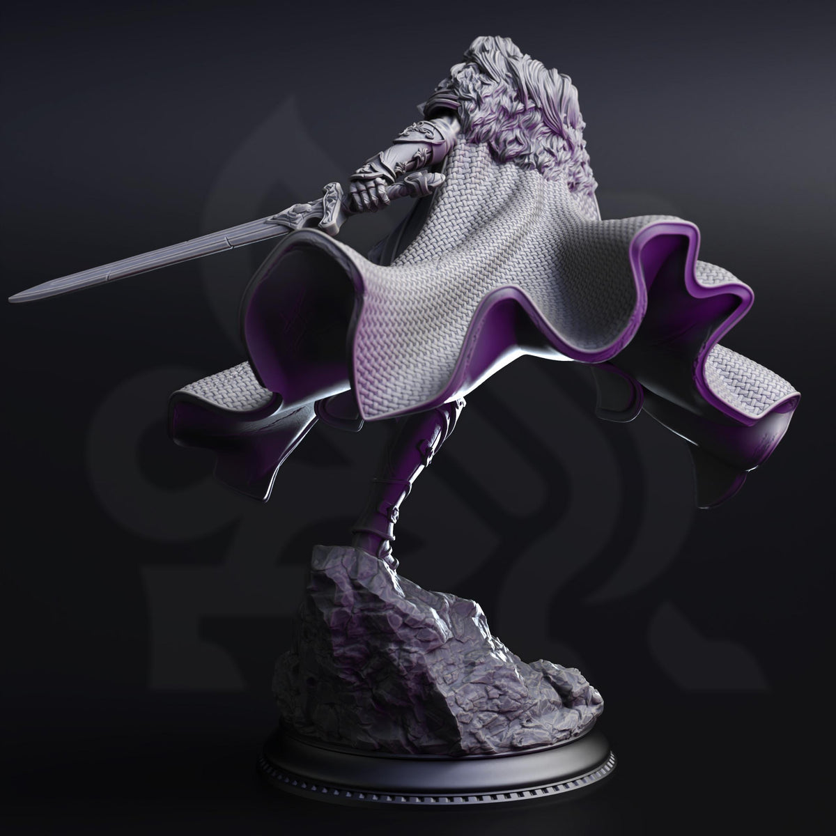 Female Human Fighter - Morgana Lynch 32mm Resin Miniature D&D 3D Print DND Moon