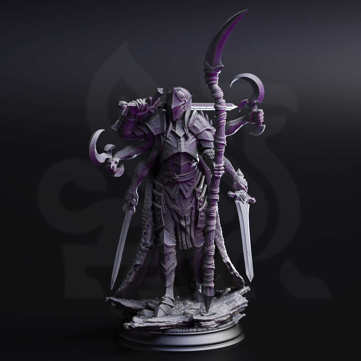 Knight from Beyond the Planes - Siltrak'thos 32mm Resin Miniature D&D 3D Print DND Moon