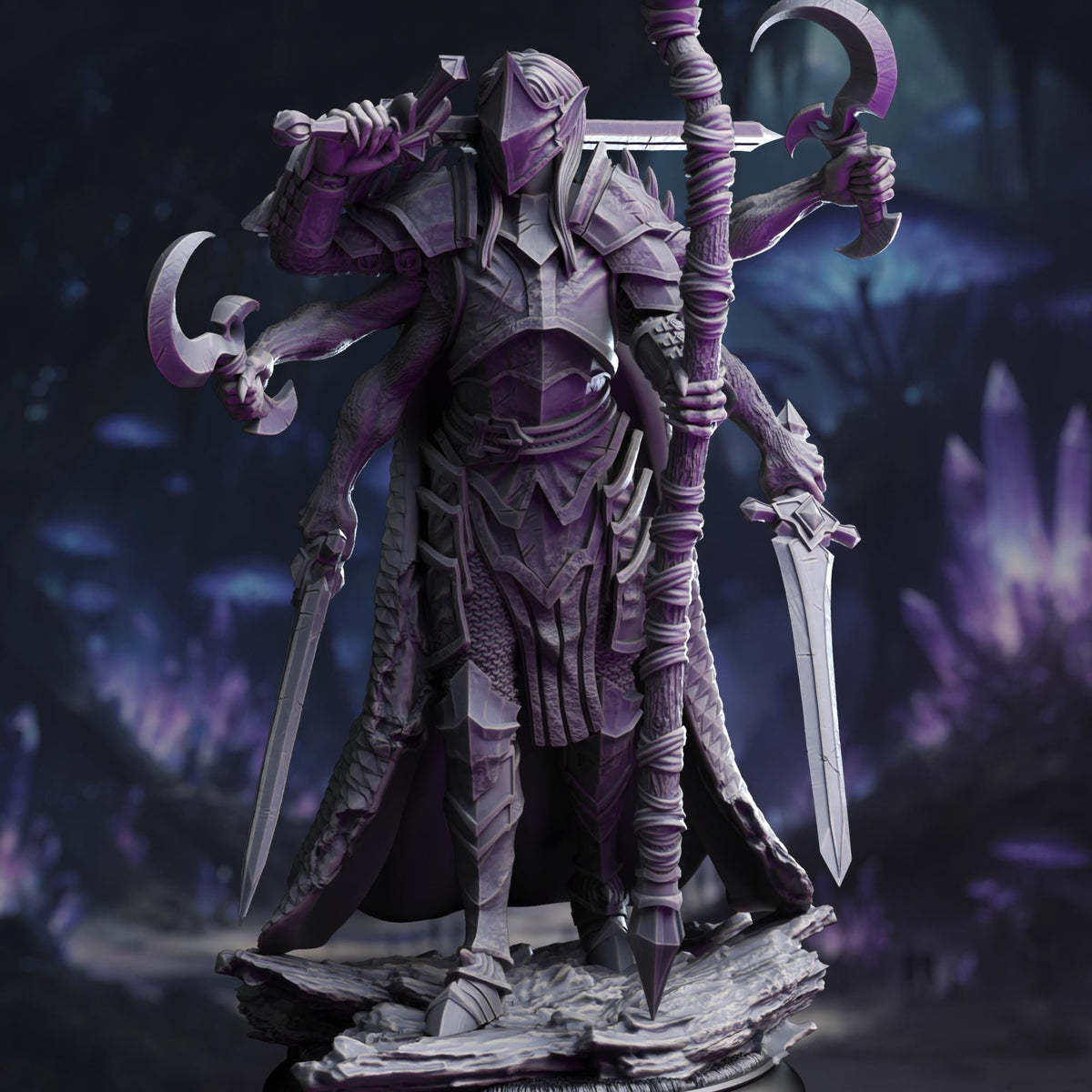 Knight from Beyond the Planes - Siltrak'thos 32mm Resin Miniature D&D 3D Print DND Moon