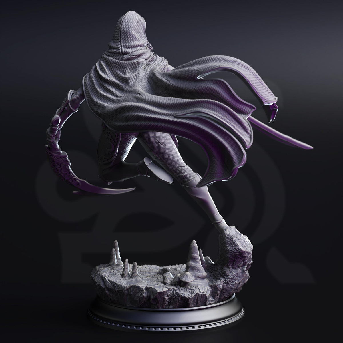 Assassin of the Waxing Moon - Xira Elineri 32mm Resin Miniature D&D 3D Print DND Moon