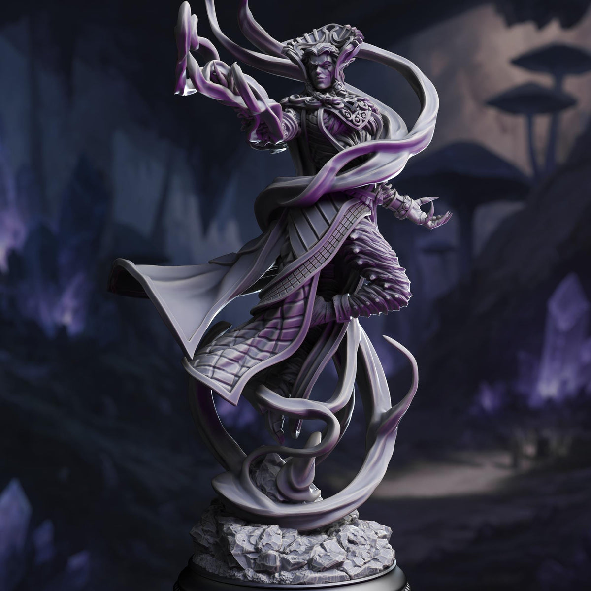 Planar Sorceress - Zarinda 32mm Resin Miniature D&D 3D Print DND Moon