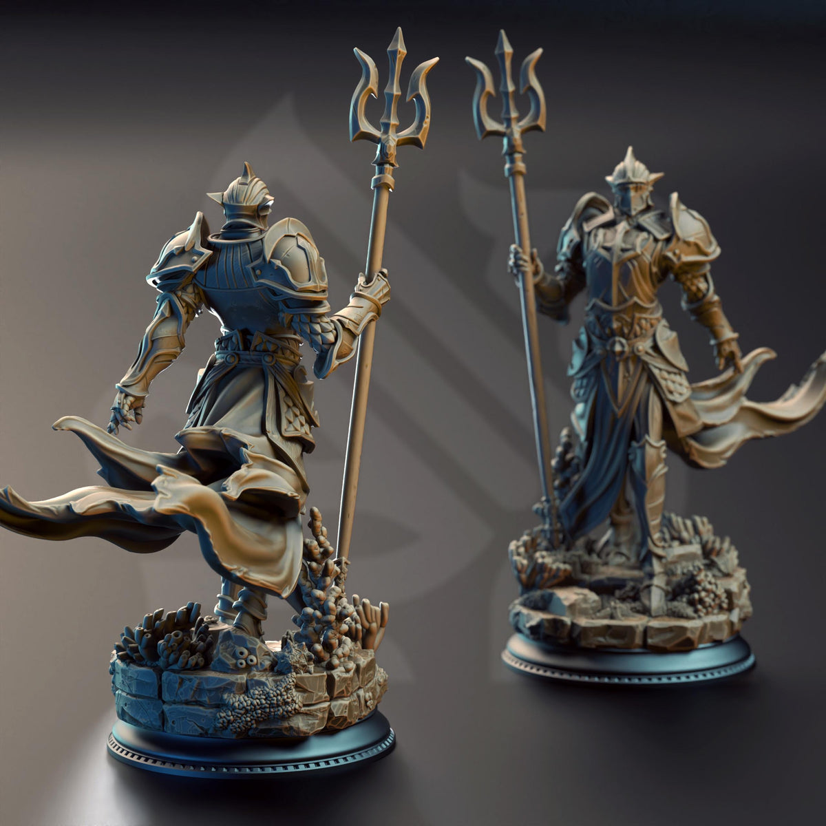 Paladin of the Sea - Cylantros Azurius 32mm Resin Miniature D&D 3D Print DND Pirate