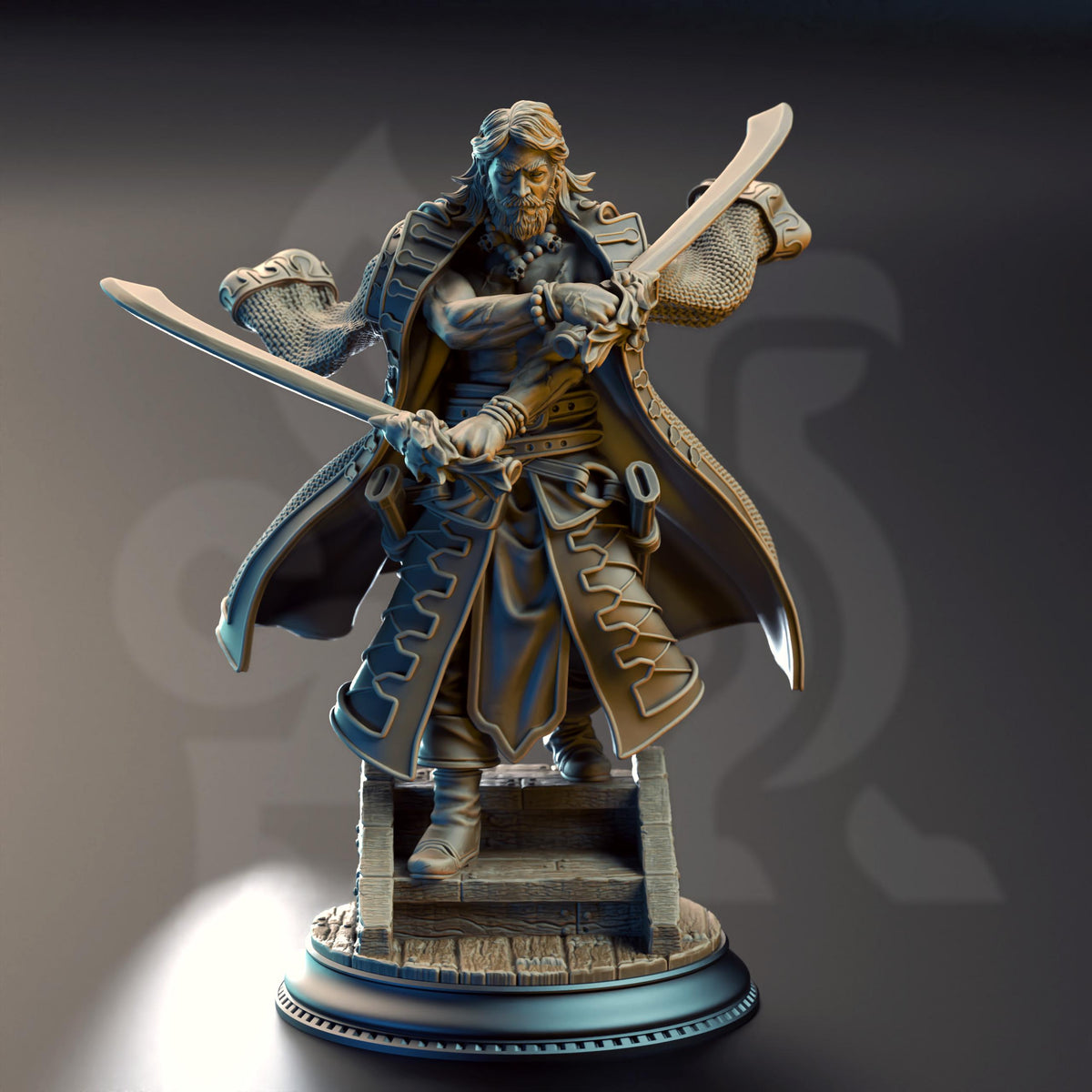Swordsman of the Sea - Ignacio Reyes 32mm Resin Miniature D&D 3D Print DND Pirate