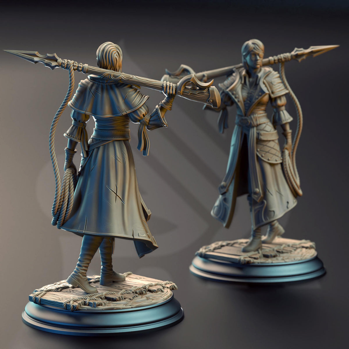 Pirate Harpoon Marksman - Fiona “Dead-Eye” Stuttgart 32mm Resin Miniature D&D 3D Print DND