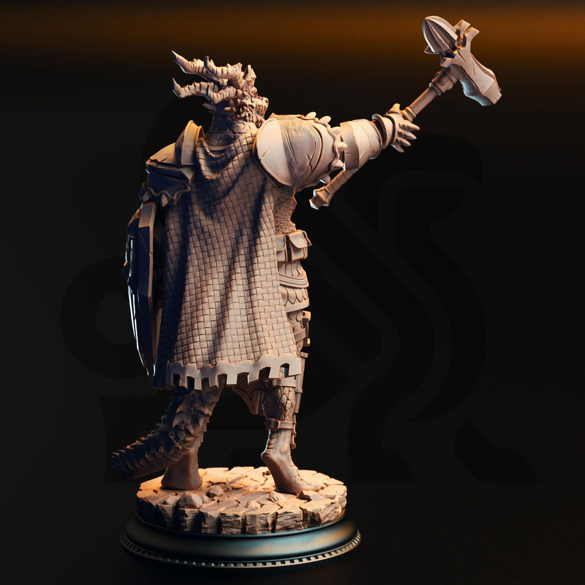 Squad of Silver Dragonborn Knights - Azmordion's Chosen 32mm Resin Miniature D&D 3D Print DND Dragonfolk