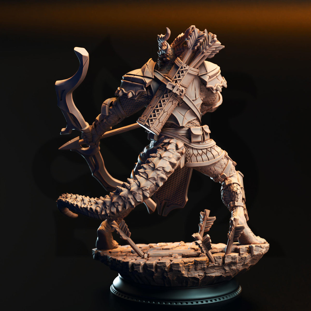 Squad of Silver Dragonborn Knights - Azmordion's Chosen 32mm Resin Miniature D&D 3D Print DND Dragonfolk