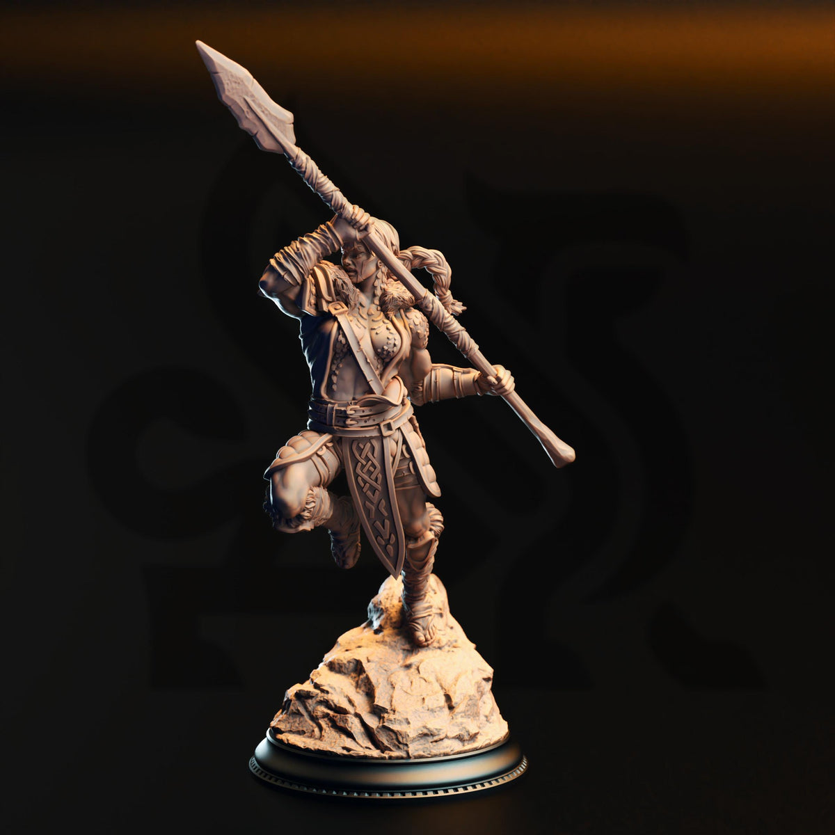 Dragonsoul Barbarian - Illyria Spineshatter 32mm Resin Miniature D&D 3D Print DND Dragonfolk