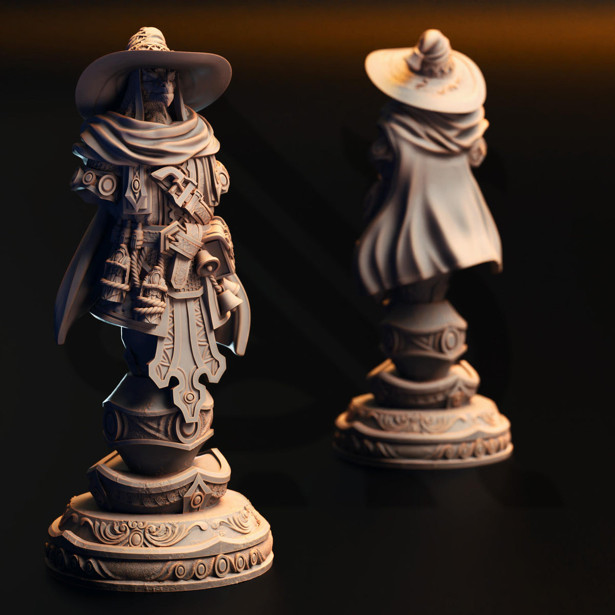 BUST Silver Dragonborn Sorcerer - Ozmandi Starborn 32mm Resin Miniature D&D 3D Print DND Dragonfolk