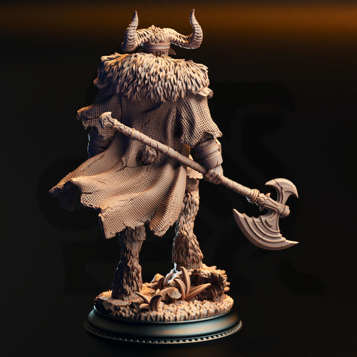 Satyr Barbarian - Jonah of the Badlands 32mm Resin Miniature D&D 3D Print DND Dragonfolk