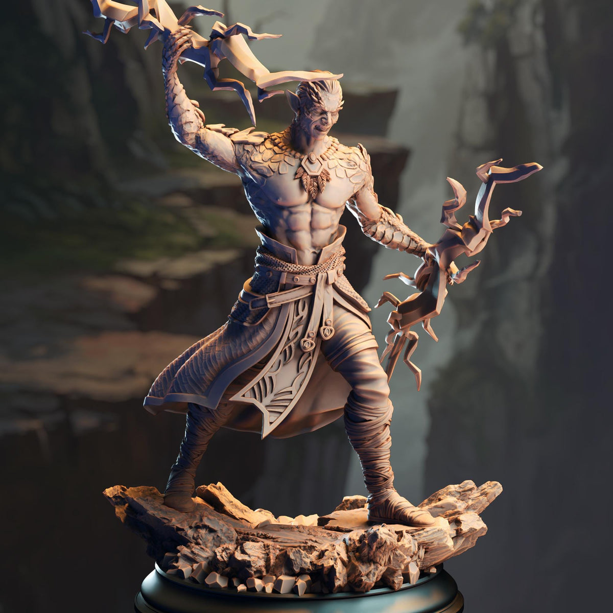 Dragonsoul Sorcerer - Styrax 32mm Resin Miniature D&D 3D Print DND Dragonfolk