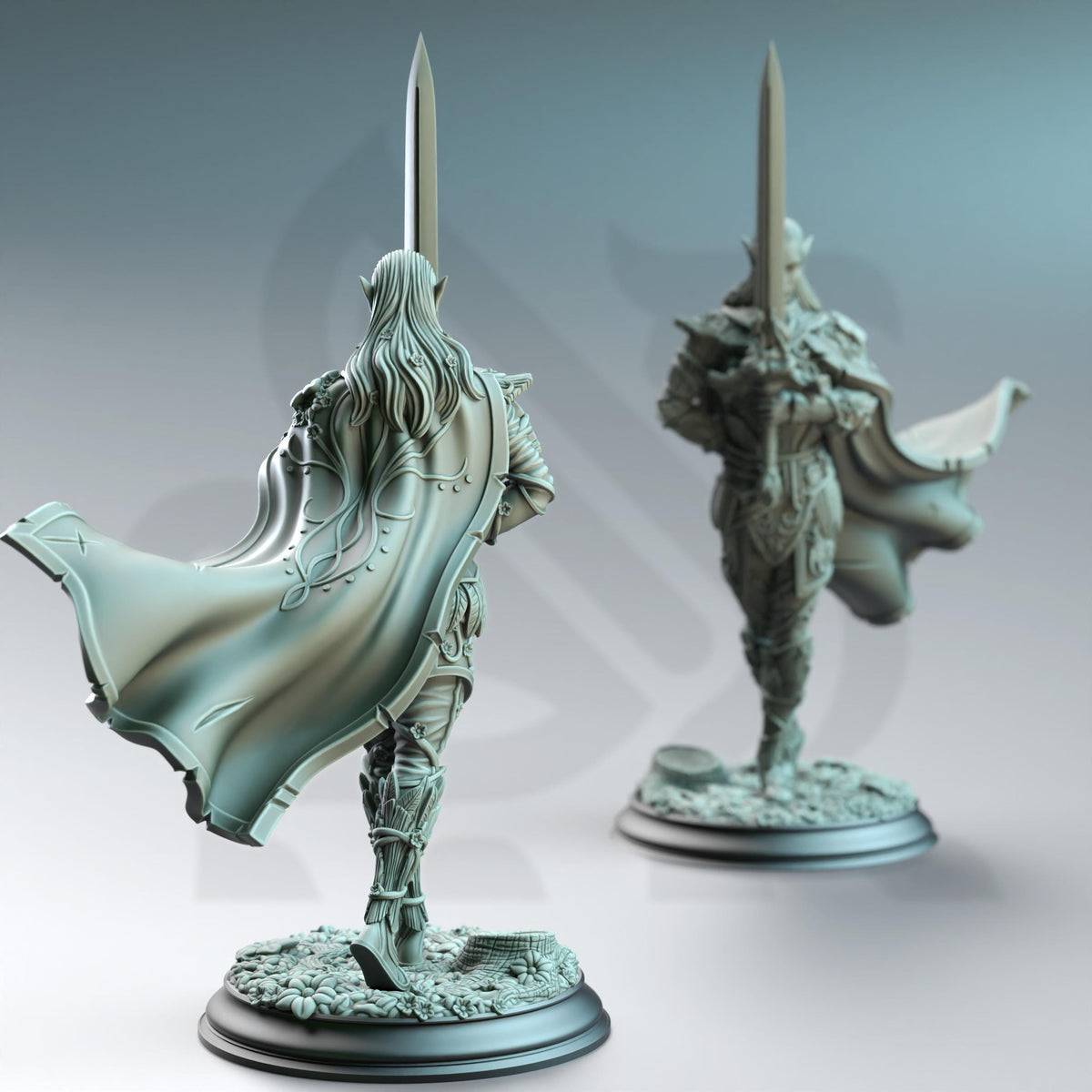 Fey Elf Duelist - Alysion of the Spotless Wood 32mm Resin Miniature D&D 3D Print DND Forest