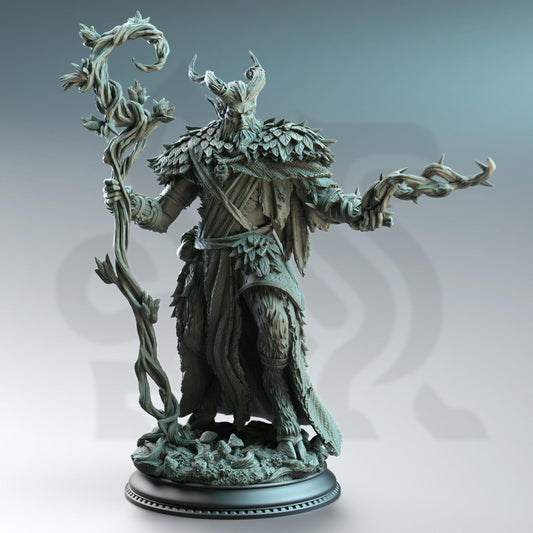 Satyr Druid - Old Barkhorn 32mm Resin Miniature D&D 3D Print DND Forest