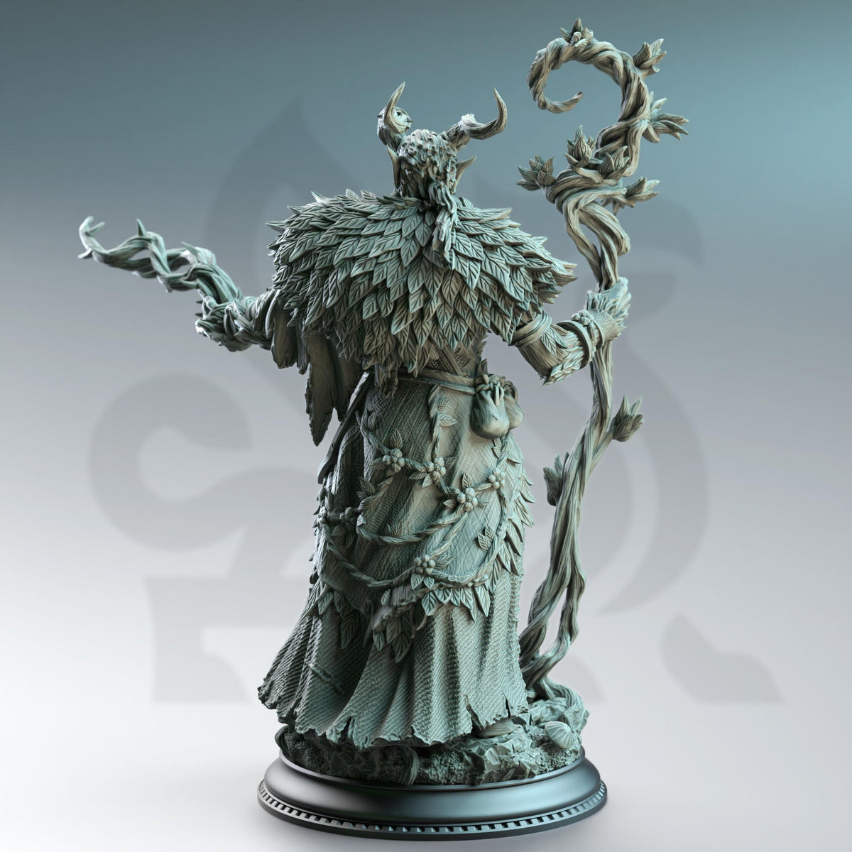 Satyr Druid - Old Barkhorn 32mm Resin Miniature D&D 3D Print DND Forest