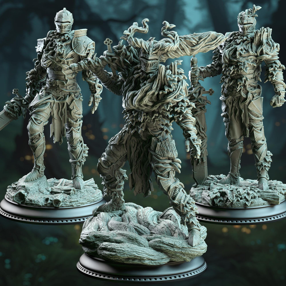 Fey Animated Armor - Forgotten Knights 32mm Resin Miniature D&D 3D Print DND Forest