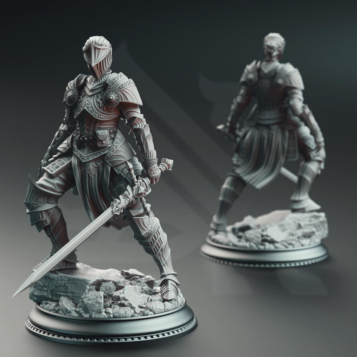 Commander of the West - Vera Lanius the Absolved 32mm Resin Miniature D&D 3D Print DND Grimdark
