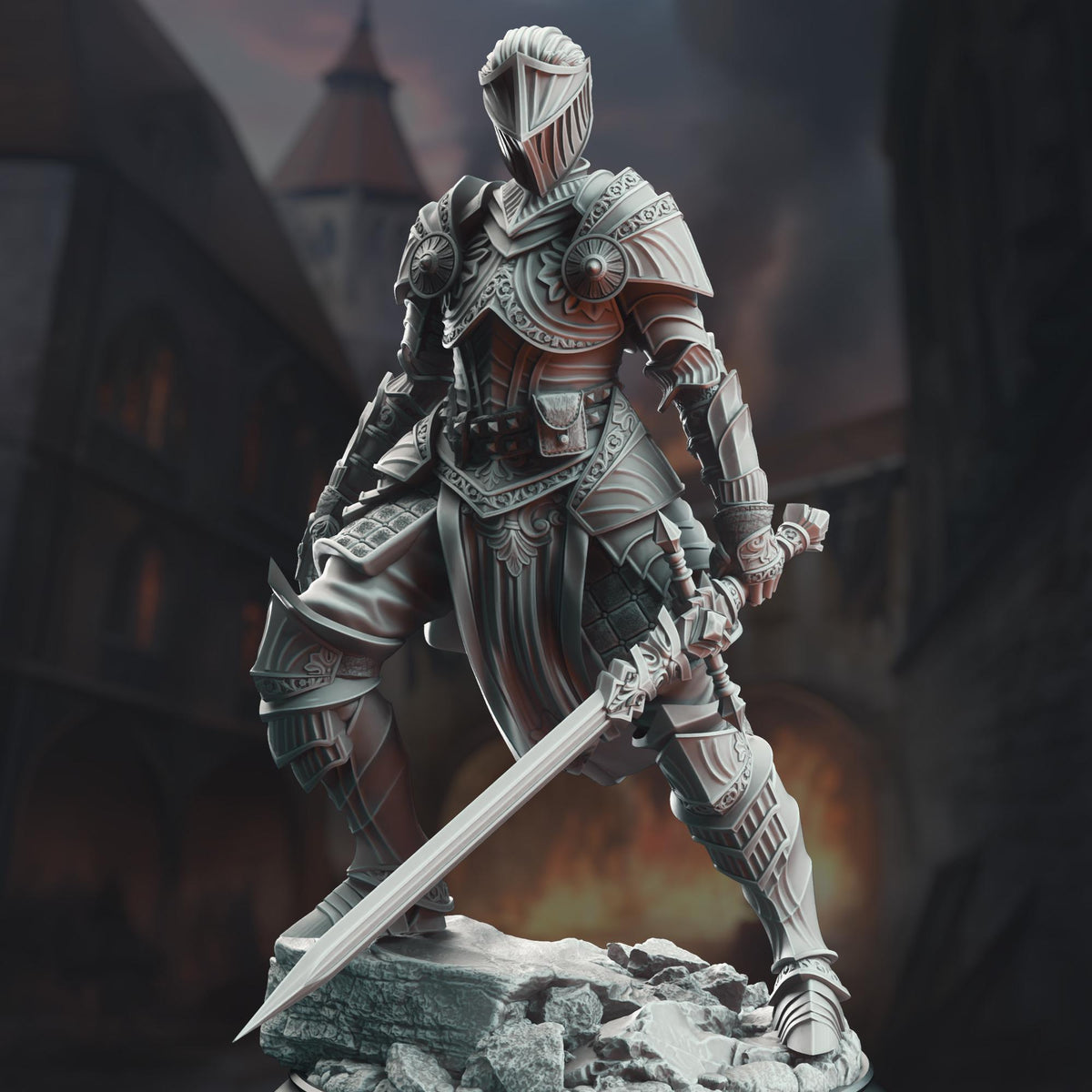 Commander of the West - Vera Lanius the Absolved 32mm Resin Miniature D&D 3D Print DND Grimdark