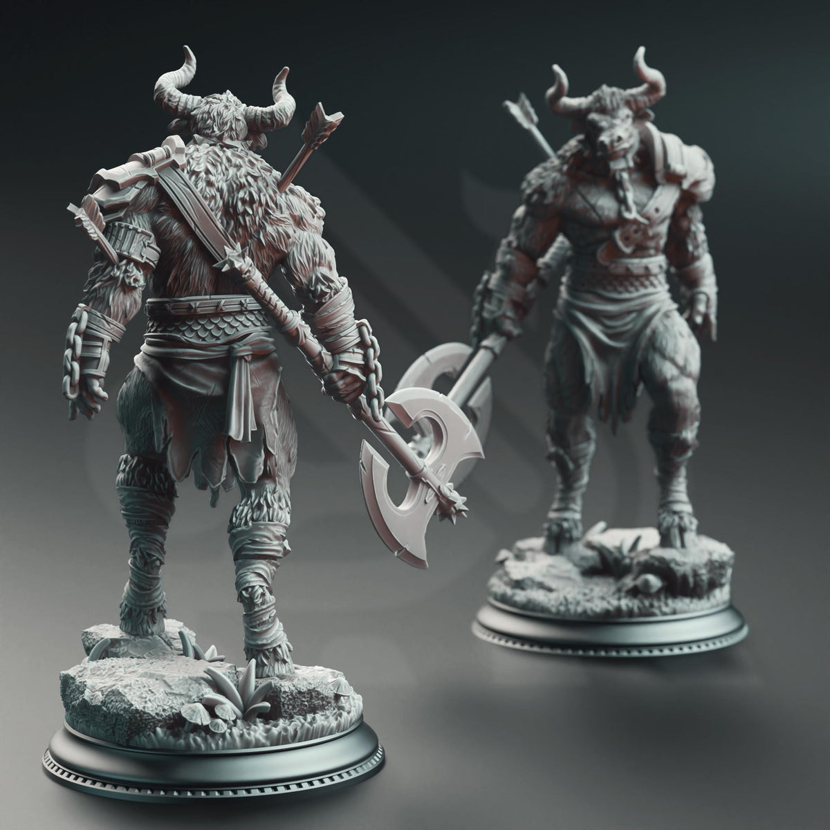 Minotaur Warriors of the Labrinth's Depths 32mm Resin Miniature D&D 3D Print DND Grimdark