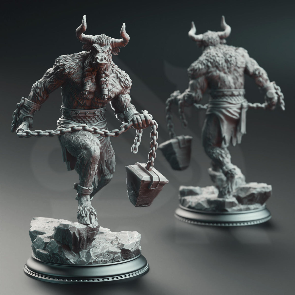 Minotaur Warriors of the Labrinth's Depths 32mm Resin Miniature D&D 3D Print DND Grimdark
