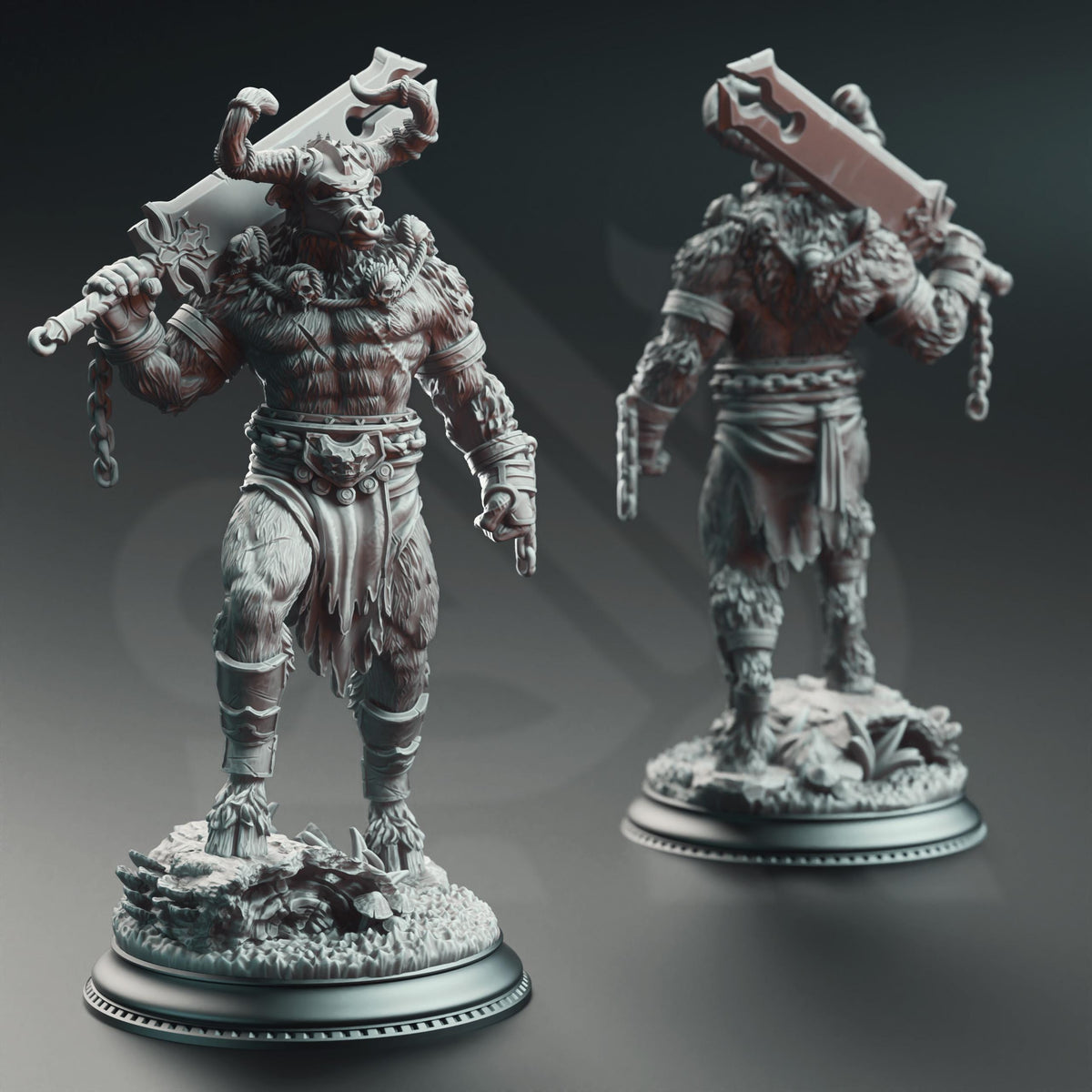 Minotaur Warriors of the Labrinth's Depths 32mm Resin Miniature D&D 3D Print DND Grimdark