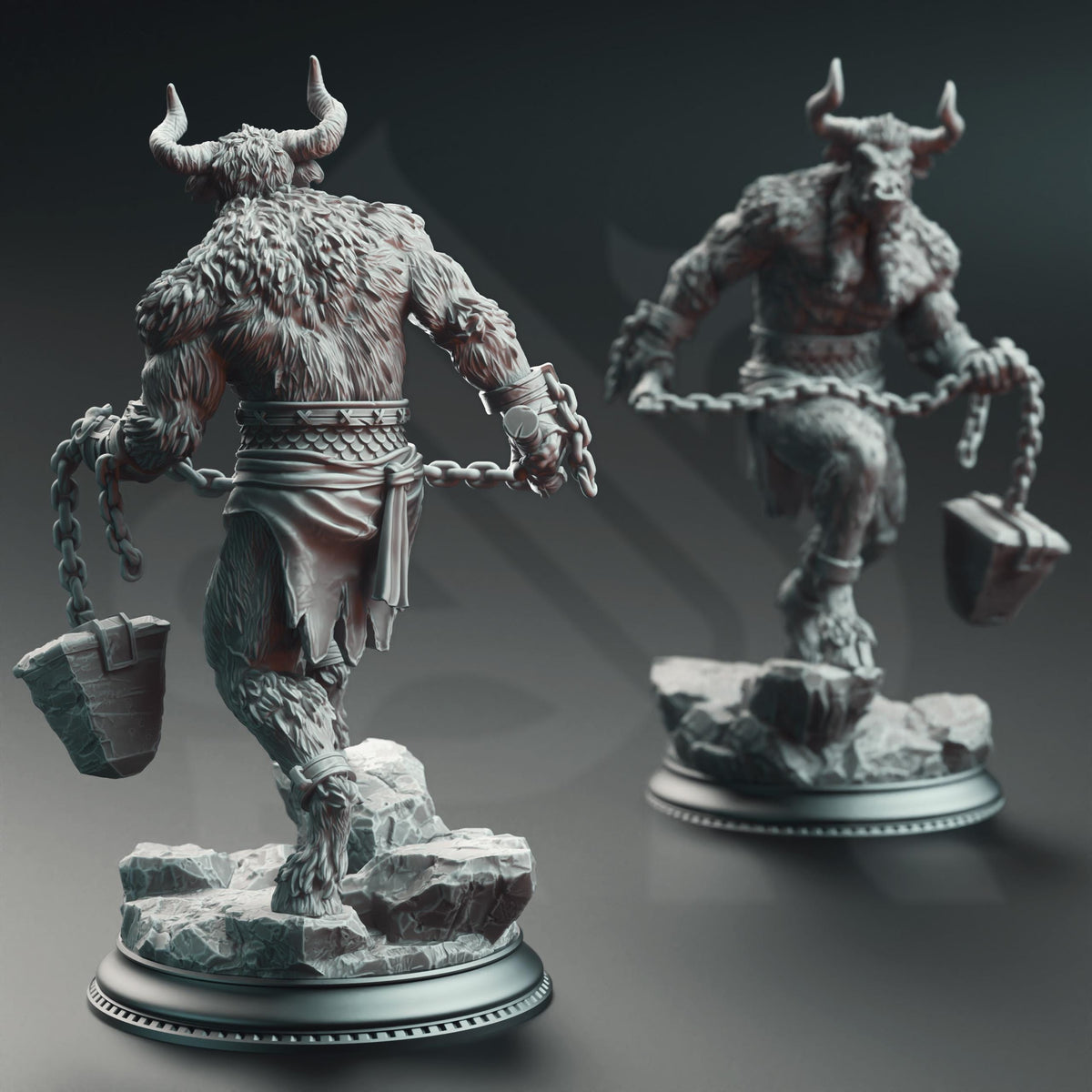 Minotaur Warriors of the Labrinth's Depths 32mm Resin Miniature D&D 3D Print DND Grimdark