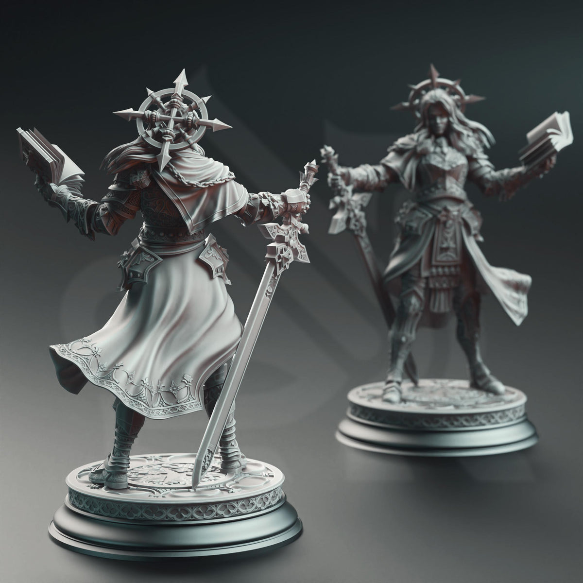 Paladin of Vengeance - Johanna Saffron the Scorned 32mm Resin Miniature D&D 3D Print DND Grimdark