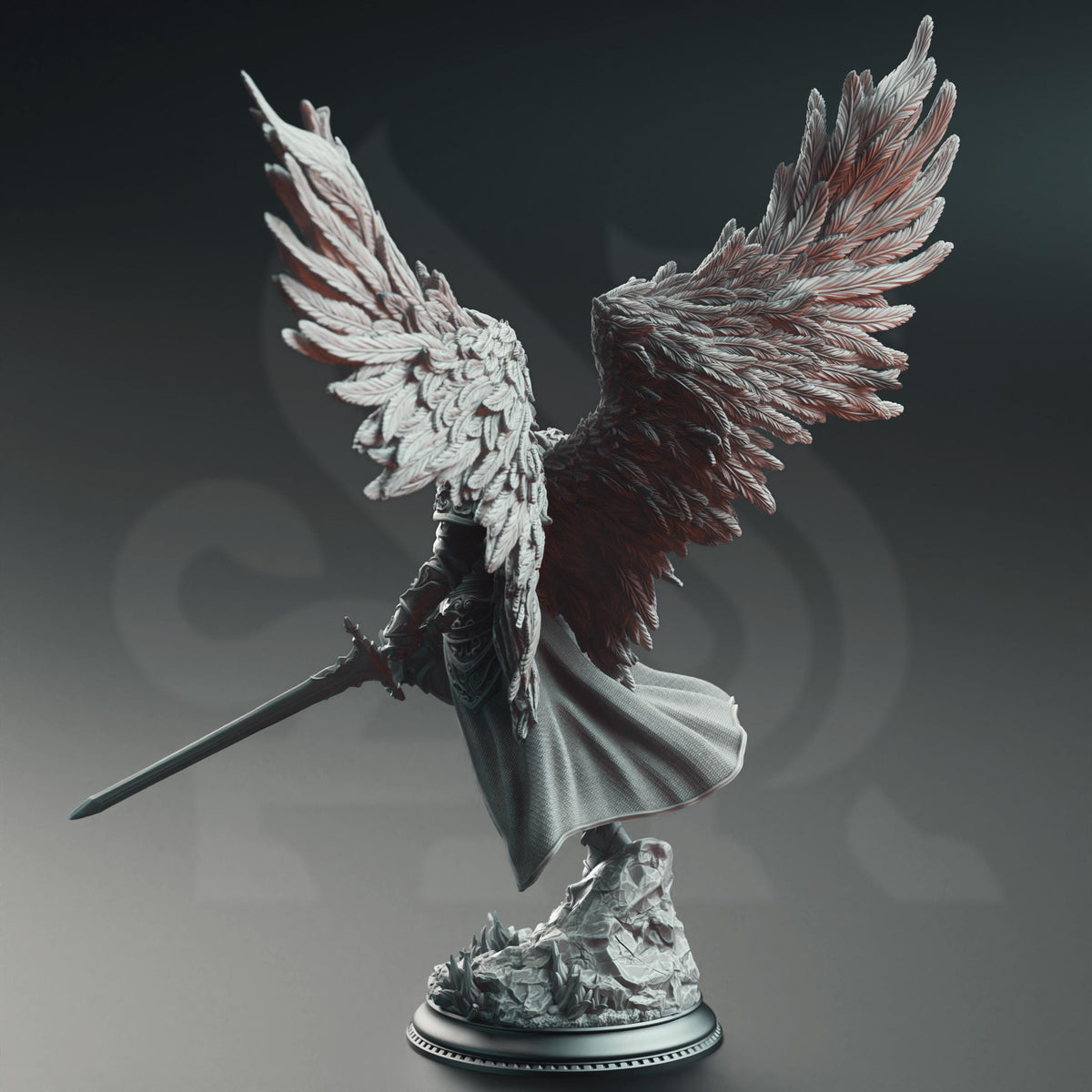 Ascended Commander Knight - Lydia the Merciless 32mm Resin Miniature D&D 3D Print DND Grimdark