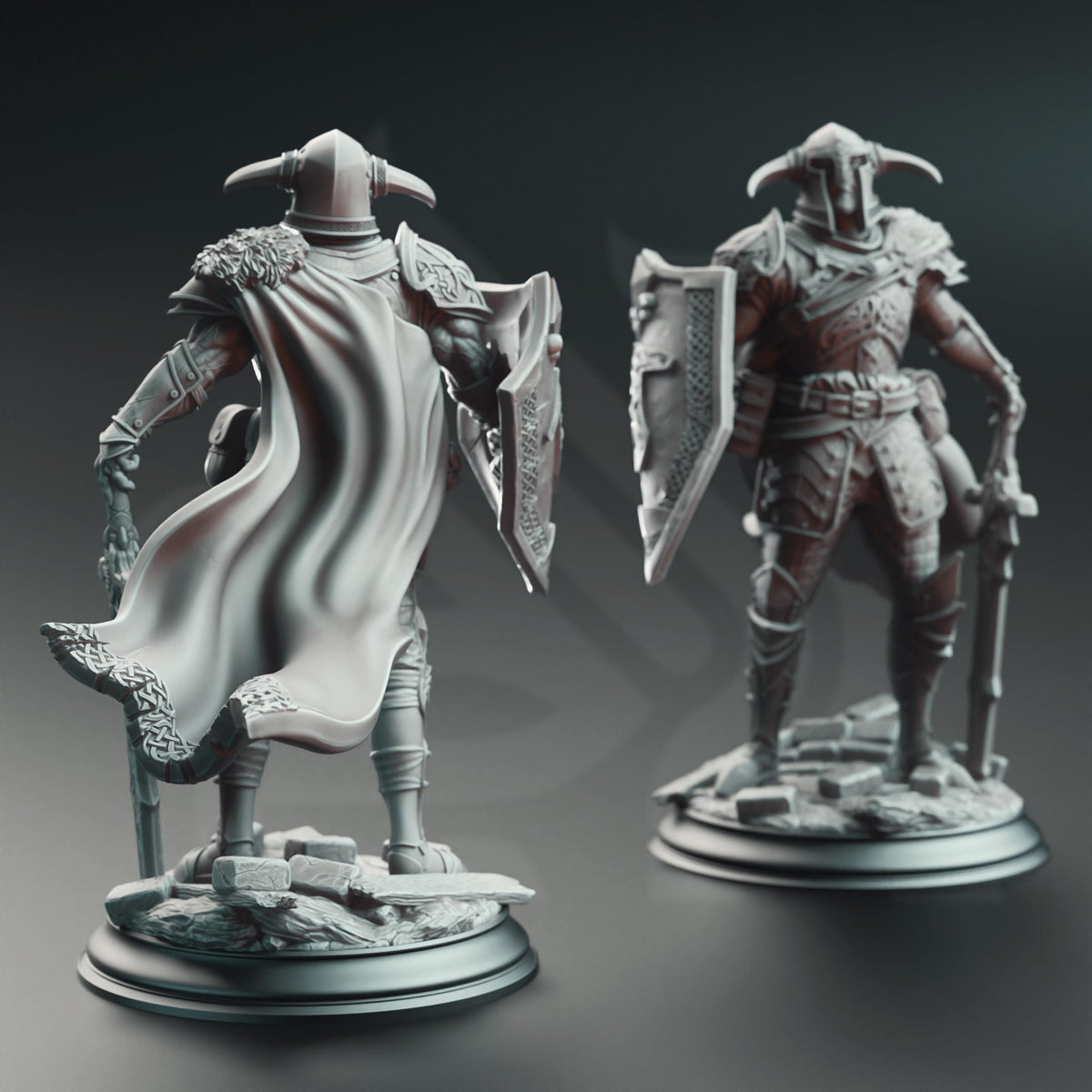Nordic Paladin of Nature's Wrath - Lizarin 32mm Resin Miniature D&D 3D Print DND Grimdark