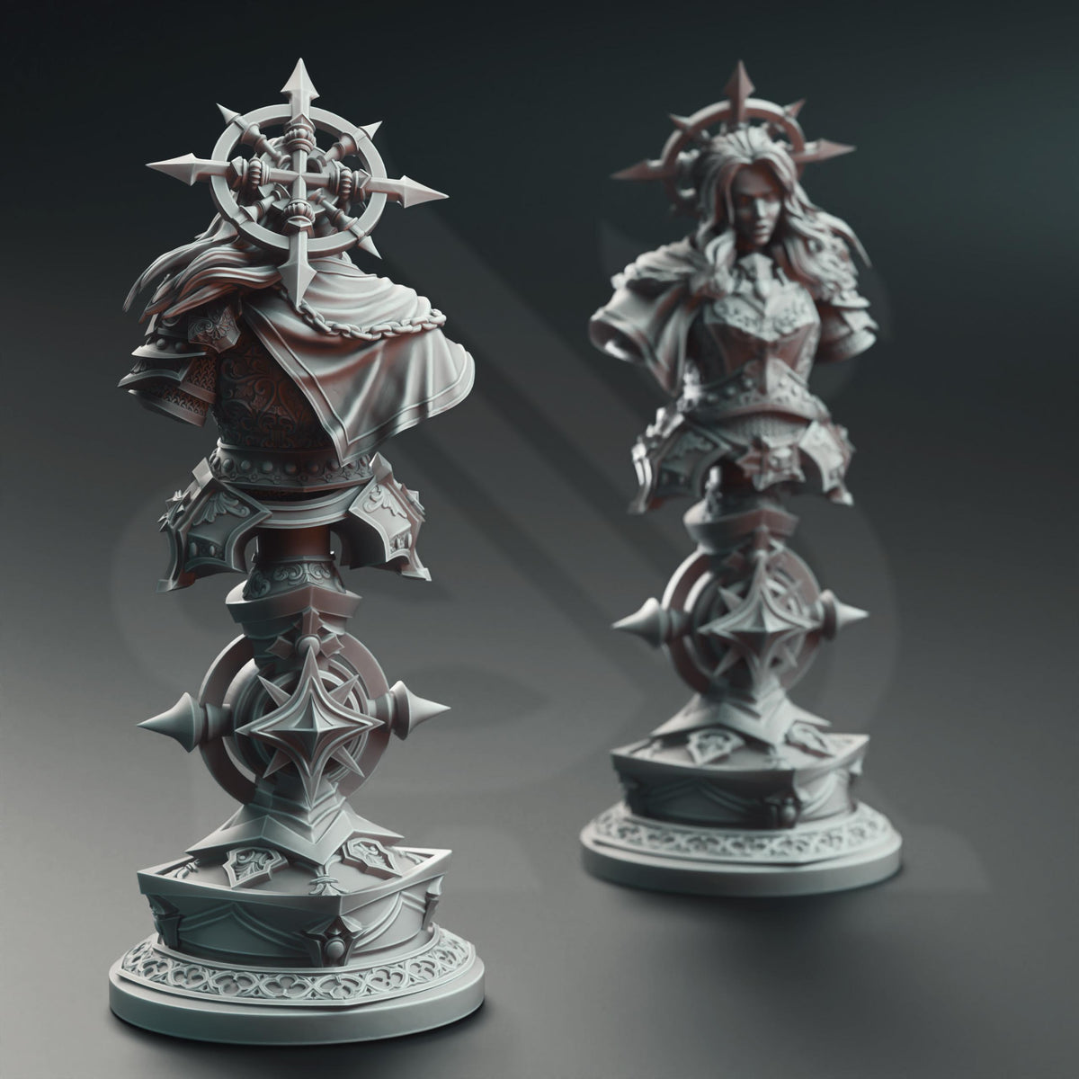 BUST - Paladin of Vengeance - Johanna Saffron the Scorned 32mm Resin Miniature D&D 3D Print DND Grimdark