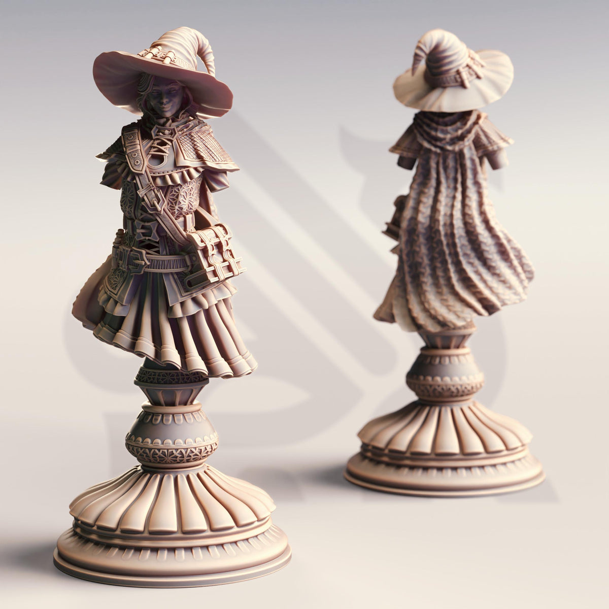 BUST - Human Wizard Apprentice - Alia of Ardris 32mm Resin Miniature D&D 3D Print DND Spanish