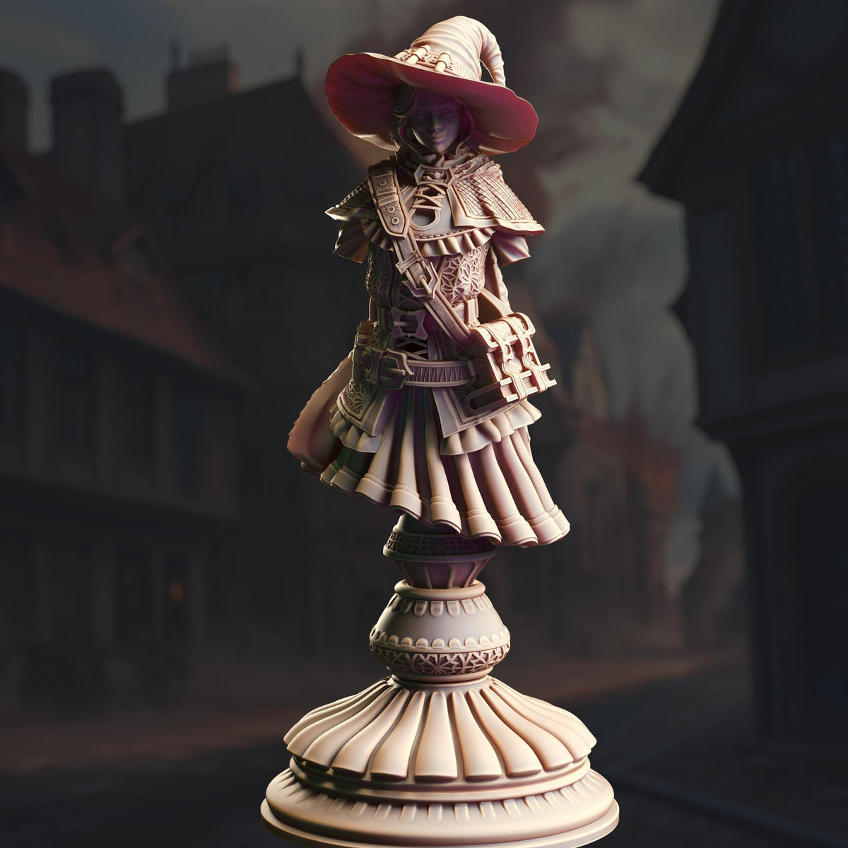 BUST - Human Wizard Apprentice - Alia of Ardris 32mm Resin Miniature D&D 3D Print DND Spanish