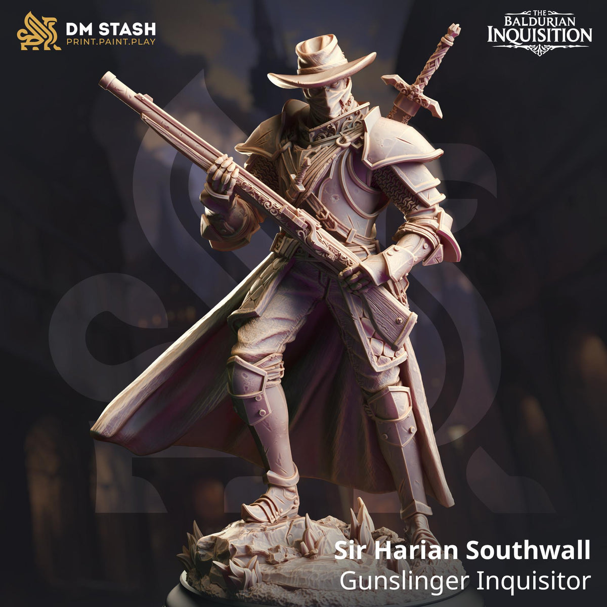 NAME 32mm Resin Miniature D&D 3D Print DND Spanish