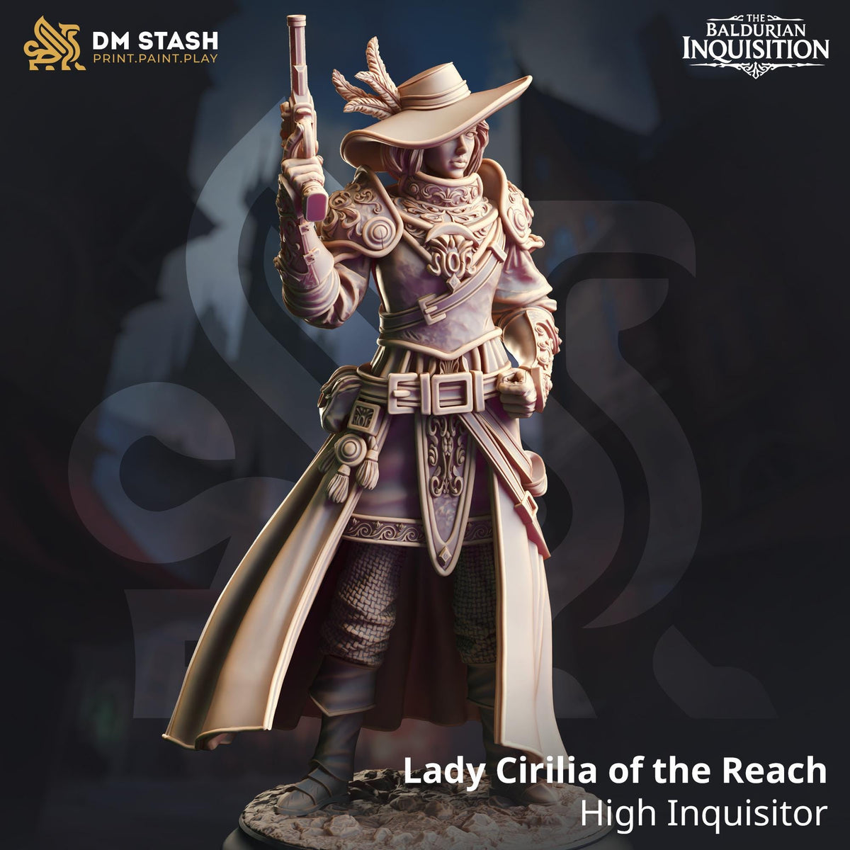 NAME 32mm Resin Miniature D&D 3D Print DND Spanish