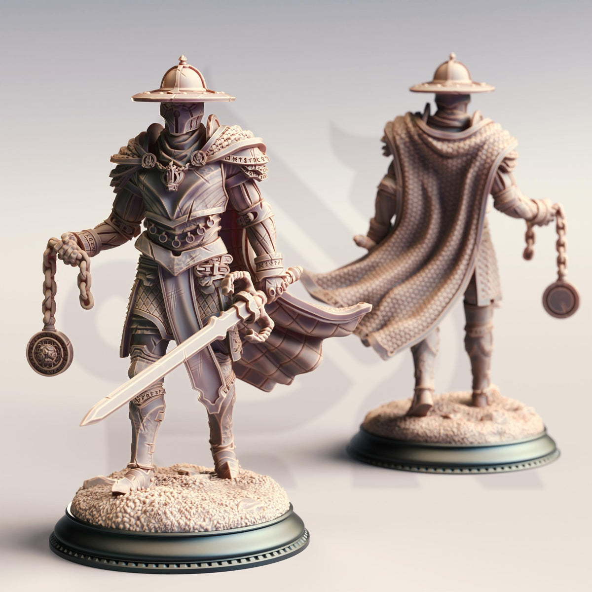 Trio - Knights of the Inquisition 32mm Resin Miniature D&D 3D Print DND Spanish