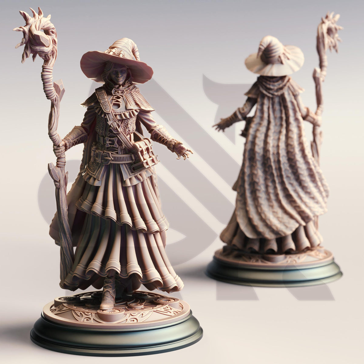 Human Wizard Apprentice - Alia of Ardris 32mm Resin Miniature D&D 3D Print DND Spanish