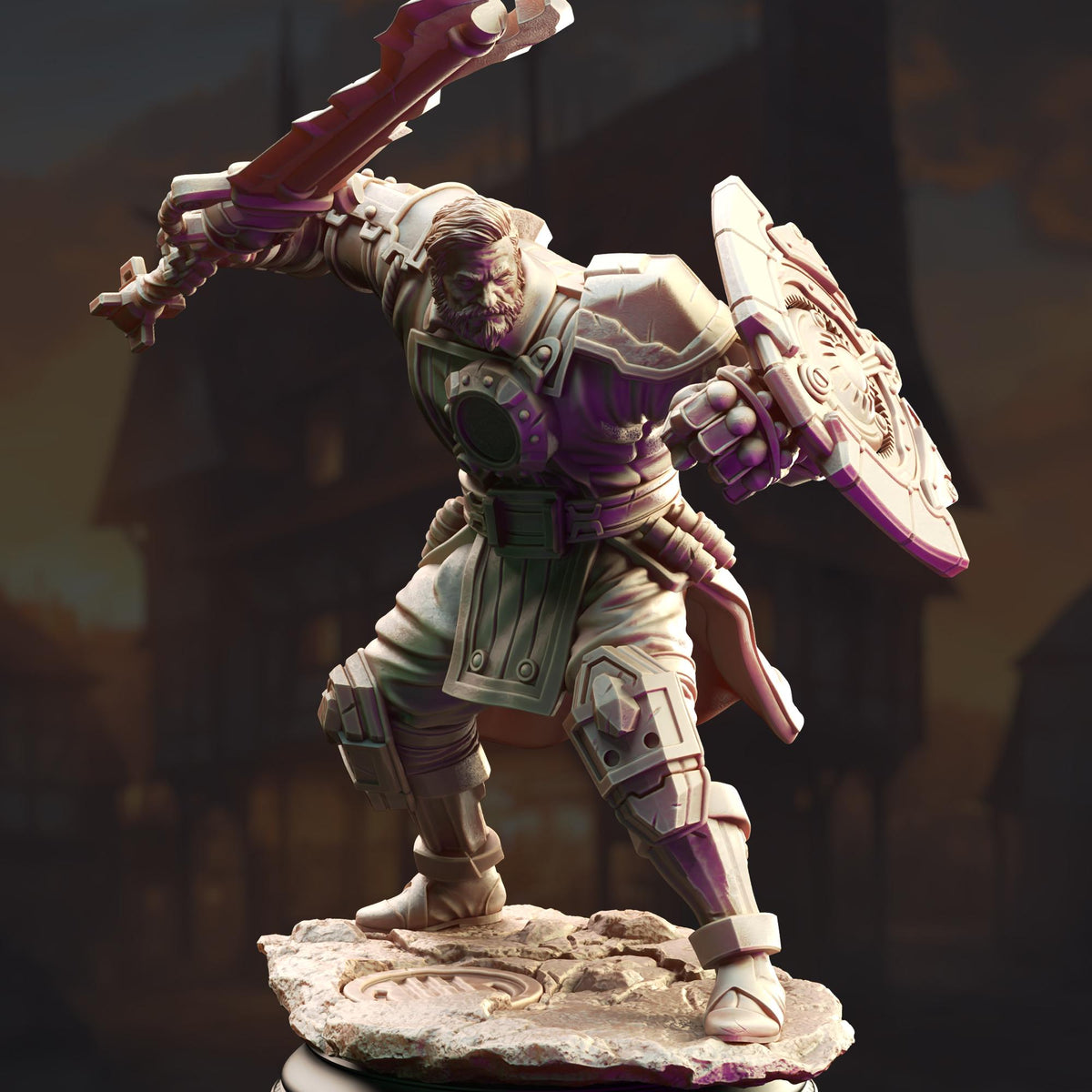 Human Artificer Enforcer - Brandyn Broadoak 32mm Resin Miniature D&D 3D Print DND Steampunk