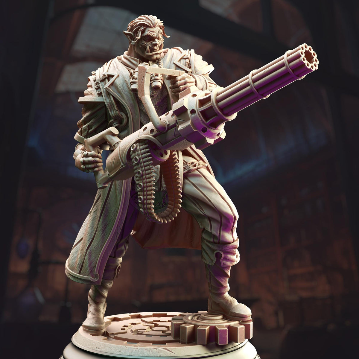 Dapper Half-Orc Artificer - Tomas Lumens 32mm Resin Miniature D&D 3D Print DND Steampunk