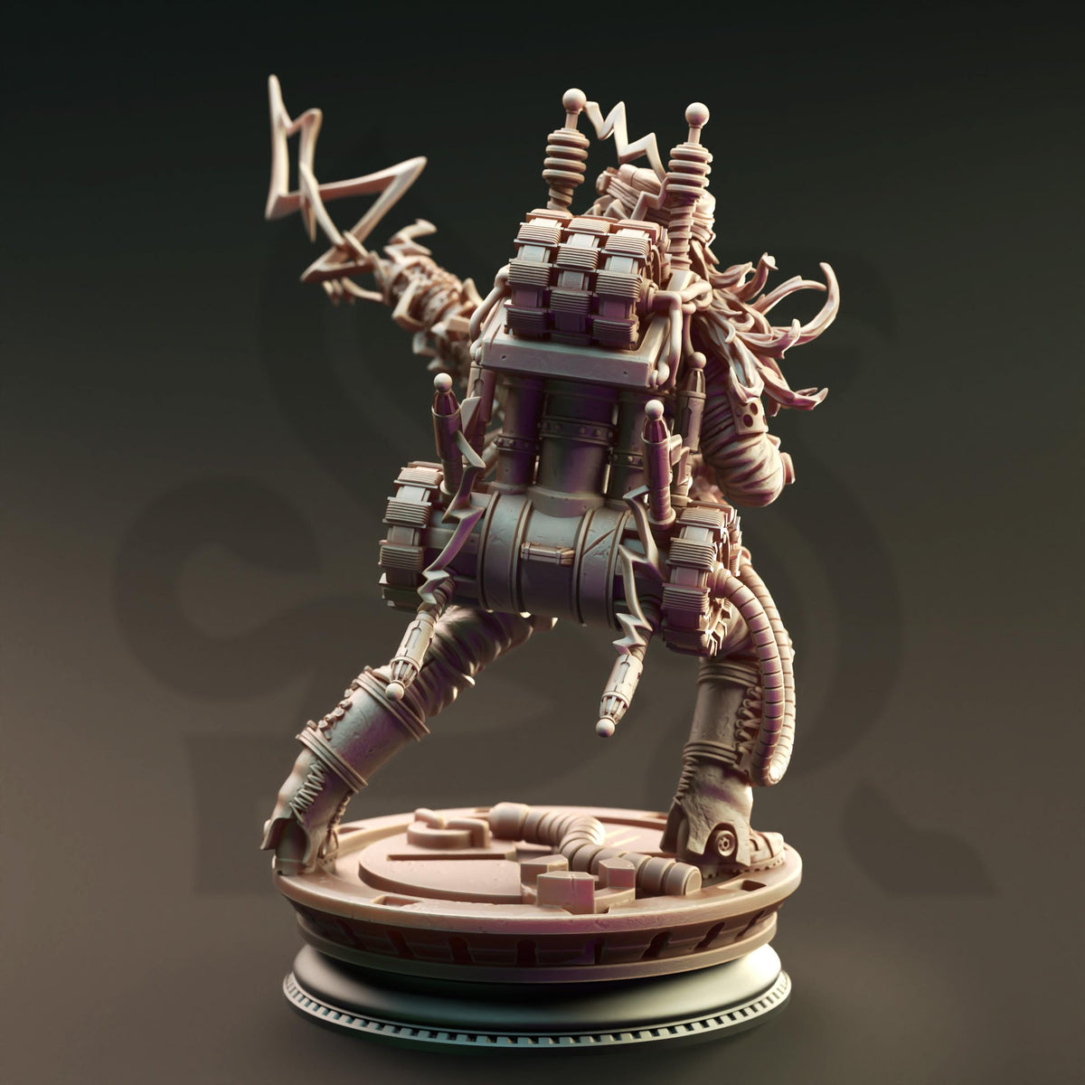 Human Lightning Artificer - Jacquie Sparkes 32mm Resin Miniature D&D 3D Print DND Steampunk