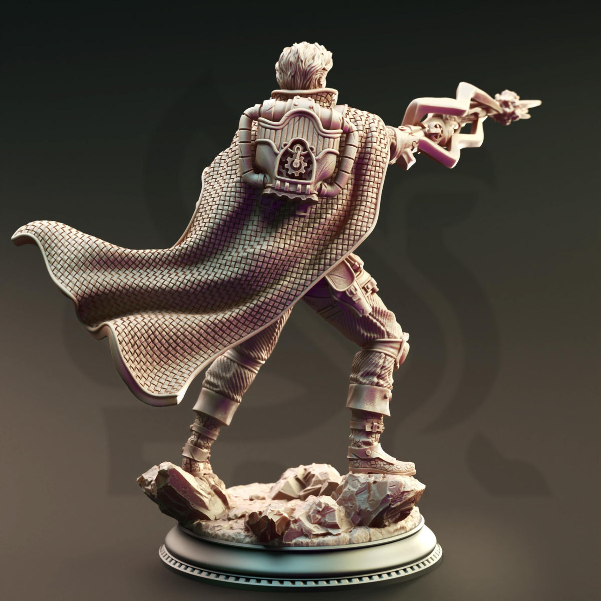 Human Artificer Gunslinger - Darian Jaegar 32mm Resin Miniature D&D 3D Print DND Steampunk