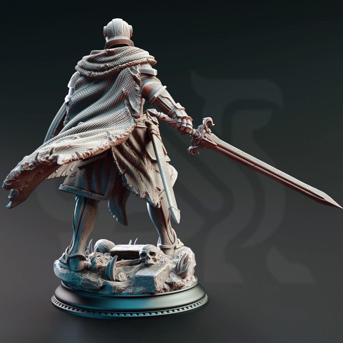 Cursed Paladin of Vengeance - Leopold the Undying 32mm Resin Miniature D&D 3D Print DND Monster