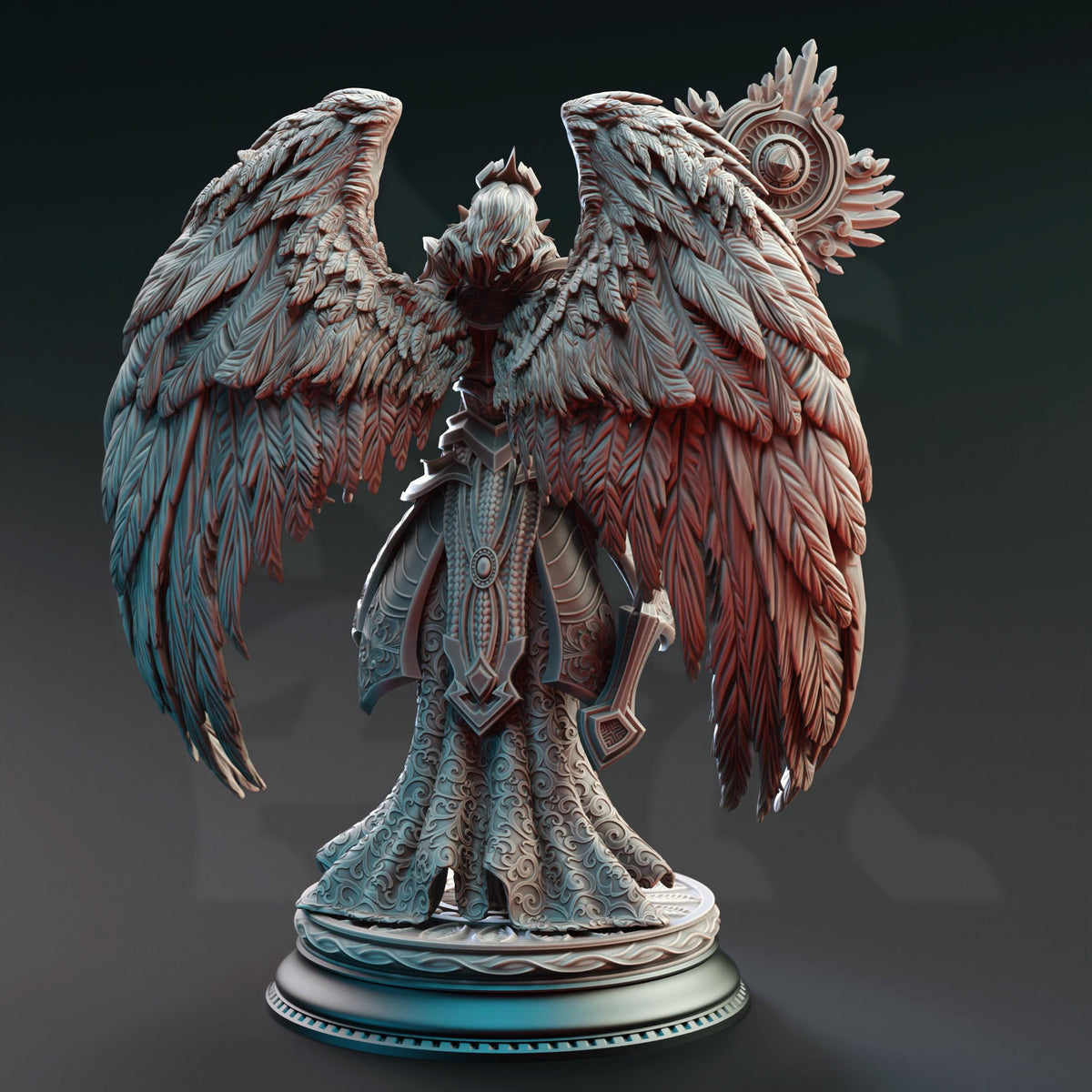 Aasimar Angelic Cleric - Elysia 32mm Resin Miniature D&D 3D Print DND Monster