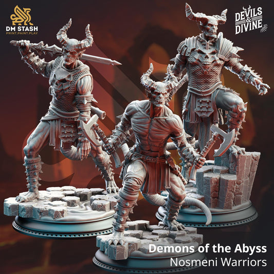Devil Warriors of the Hells - Nosmeni Warriors 32mm Resin Miniature D&D 3D Print DND Monster