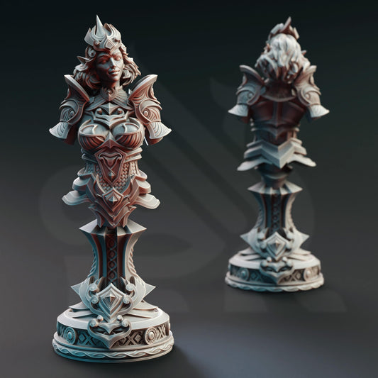 BUST Aasimar Cleric - Elysia 32mm Resin Miniature D&D 3D Print DND Monster
