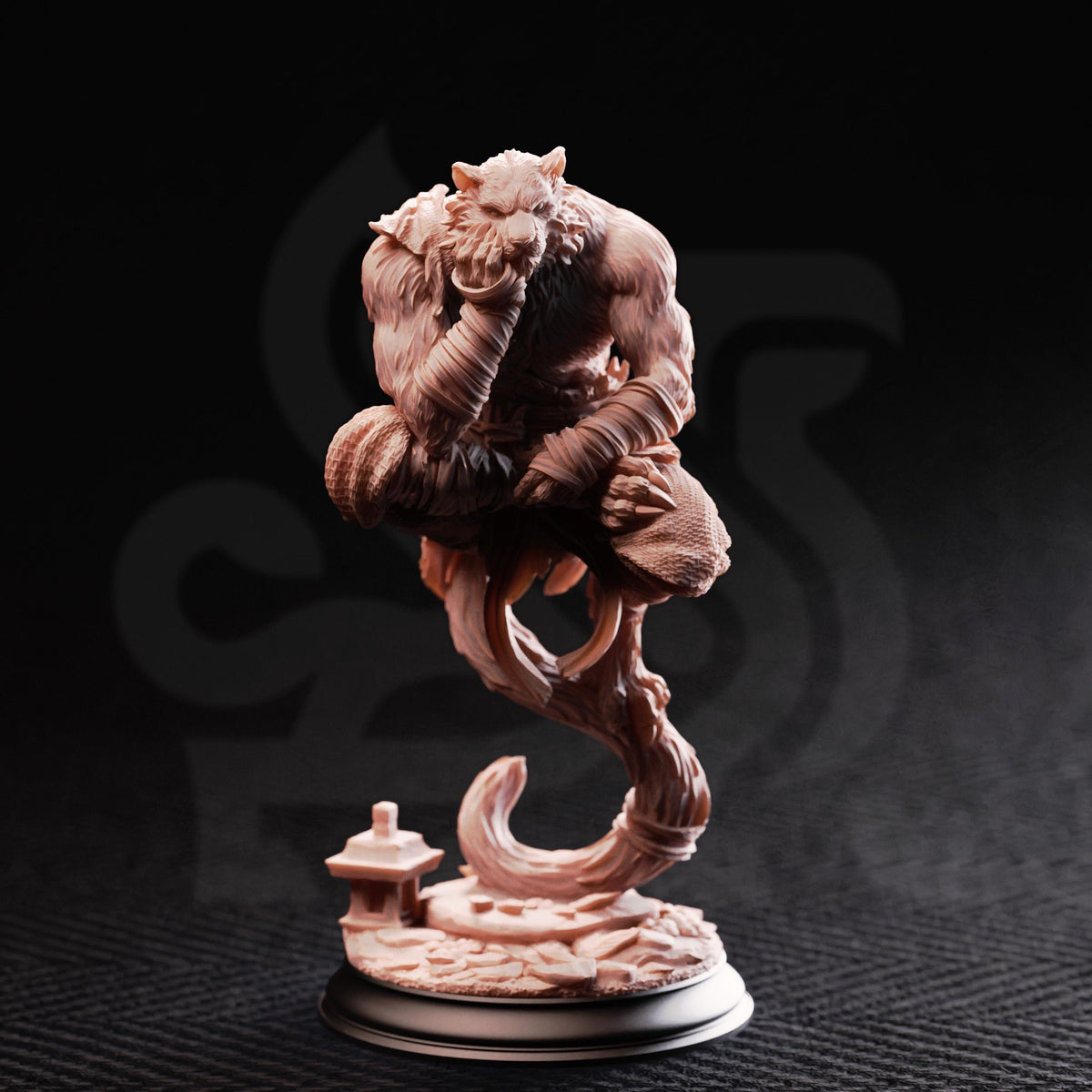 Tabaxi Wandering Monk - Raiko of the Wardens 32mm Resin Miniature D&D 3D Print DND Mage