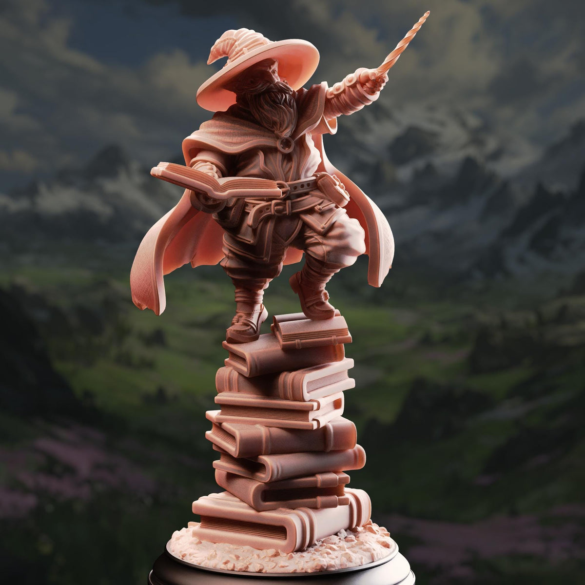 Gnome Arcane Professor - Pepitos the Manic 32mm Resin Miniature D&D 3D Print DND Mage